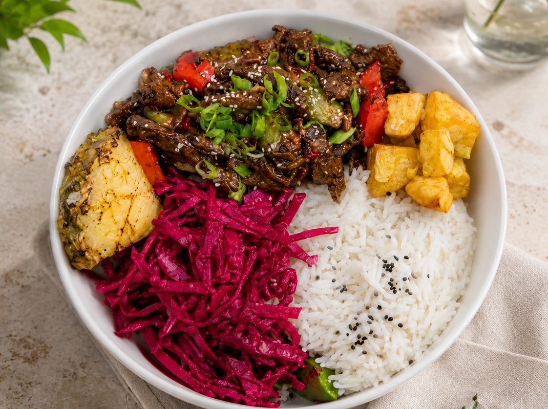Bbq Soslu Bonfile Bowl.